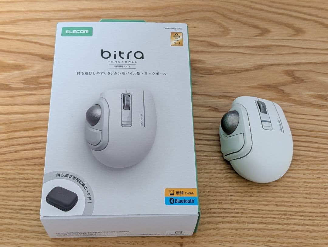 エレコム トラックボール bitra 白 M-MT1MRSAWH ワイヤレス