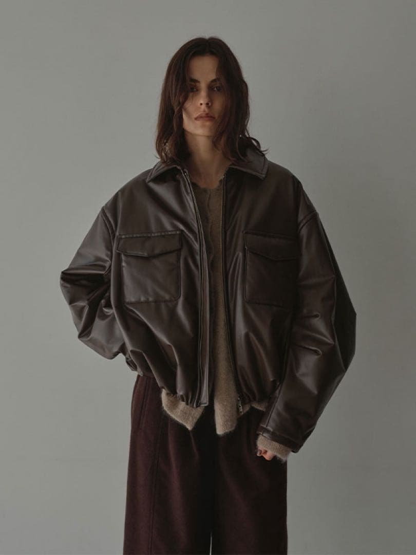 新品未使用　エトレトウキョウ　バルーンシルエットパディングブルゾン　ブラウンM