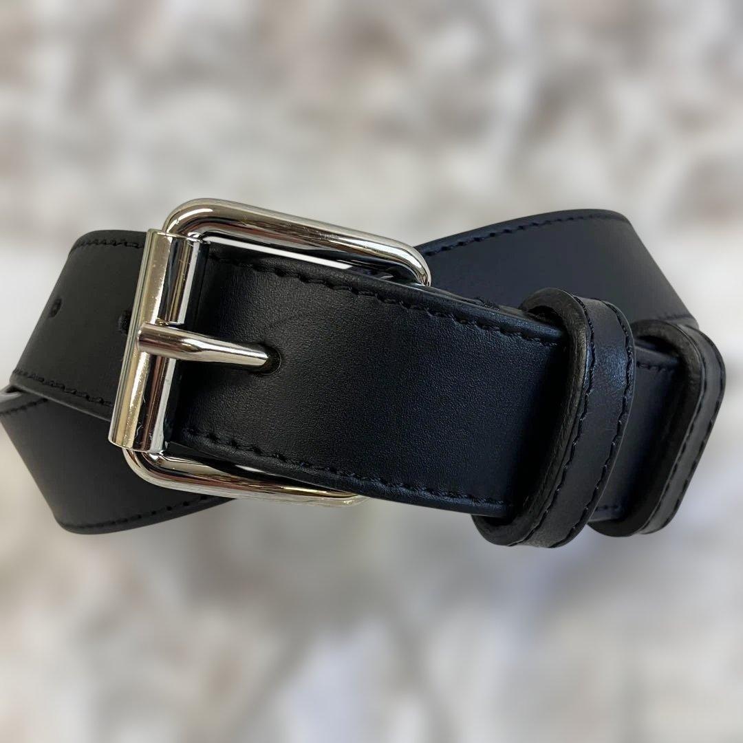 COMME des GARÇONS ブラック レザー ベルト S 小さいサイズ