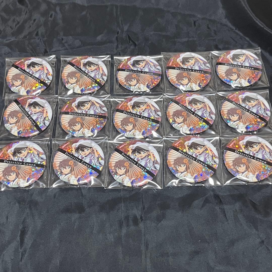 名探偵コナン 秋の華和装 クラックス 灰原哀 江戸川コナン スパークル缶バッジ 名探偵コナン AGF 秋の華和装 灰原哀 クラックス スパークル缶バッジ