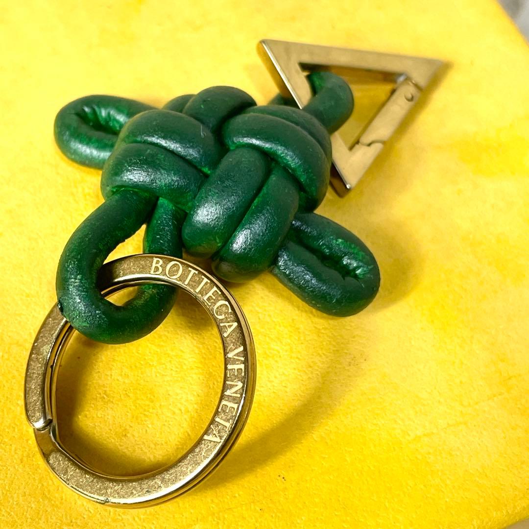 ボッテガヴェネタ　BOTTEGA VENETA キーリング　グリーン　ゴールド