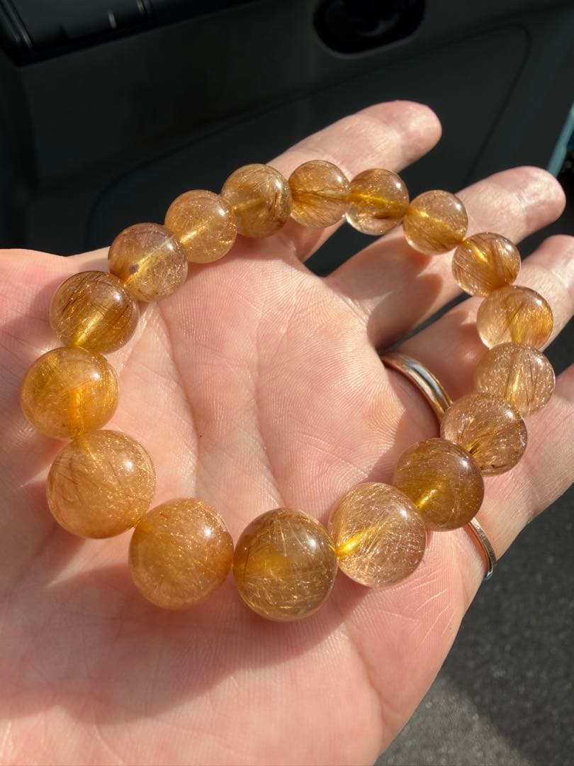 天然タイチンルチルクォーツ 12.5mm