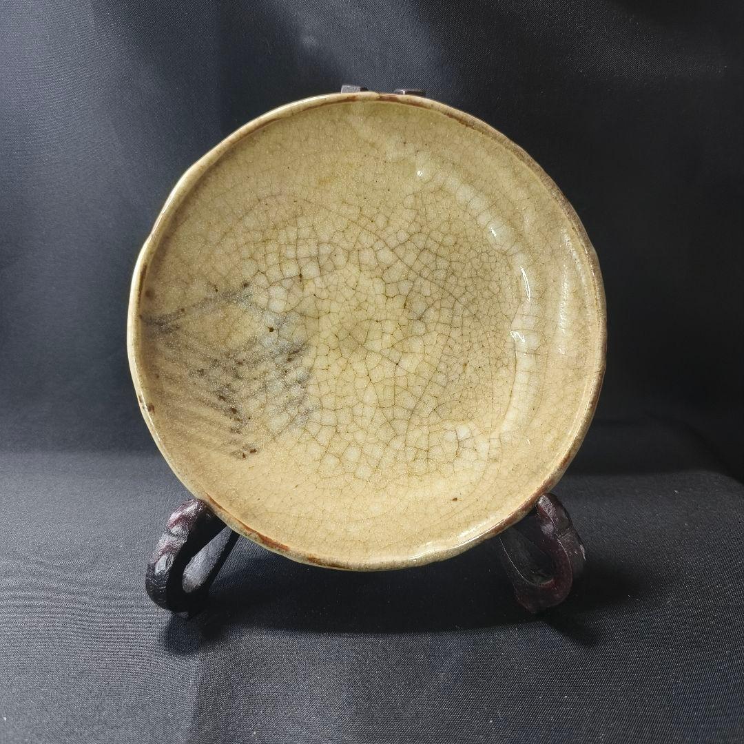 志野焼 絵志野 小皿 貫入あり 幕末アンティーク コレクター放出美品 旧家蔵出 志野焼 絵志野 小皿 貫入あり 幕末アンティーク コレクター放出美品