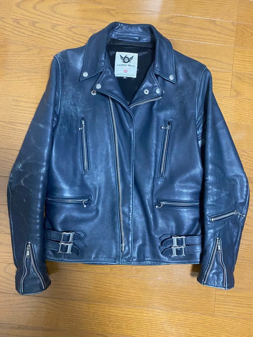 イギリス製 666 ステアハイド ダブルライダースジャケット