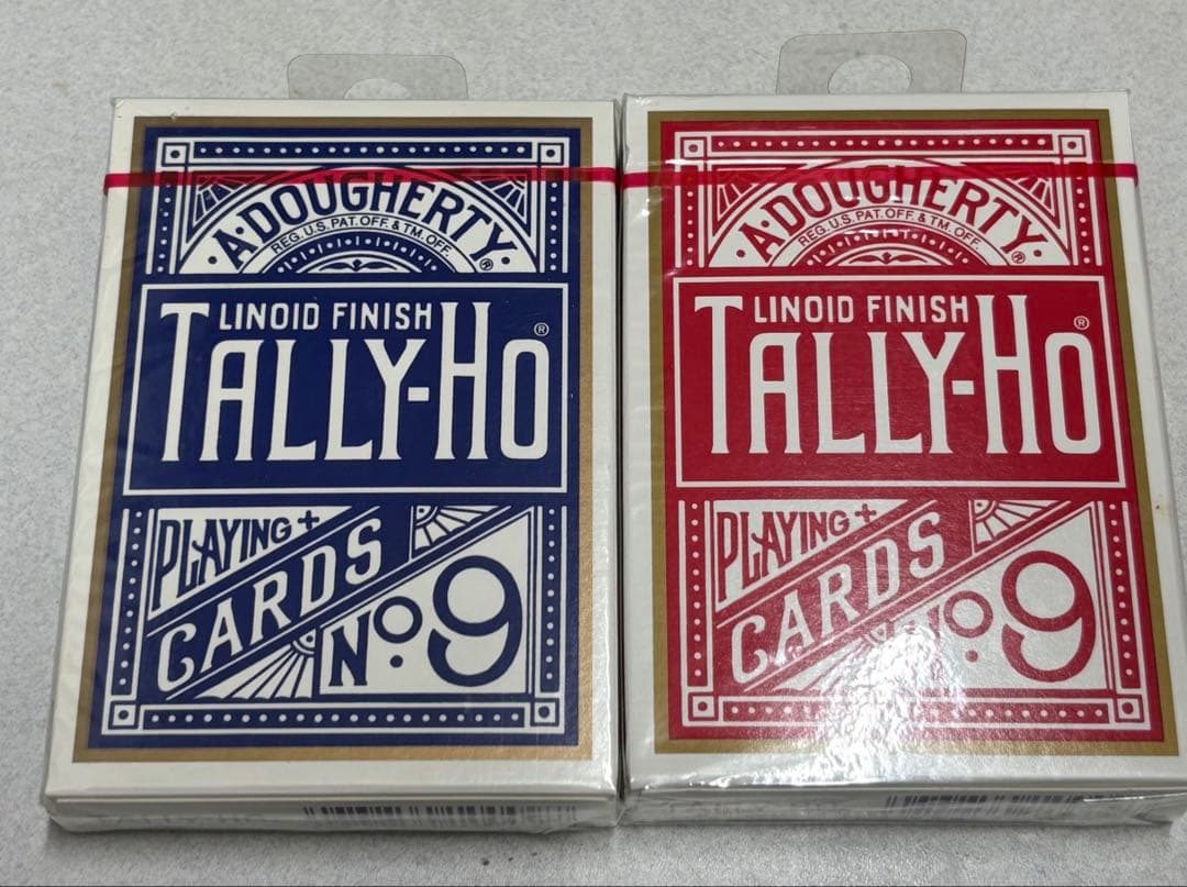 Tally-Ho Gold Trim 青裏、赤裏 2デックセット Tally-Ho Gold Trim 青裏、赤裏 2デックセット タリホー ギャフデック