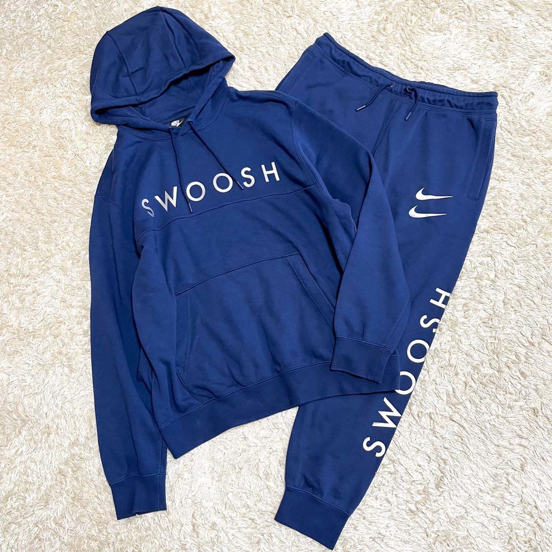 NIKE SWOOSH スウェット 上下セット ネイビー ナイキ スウォッシュ