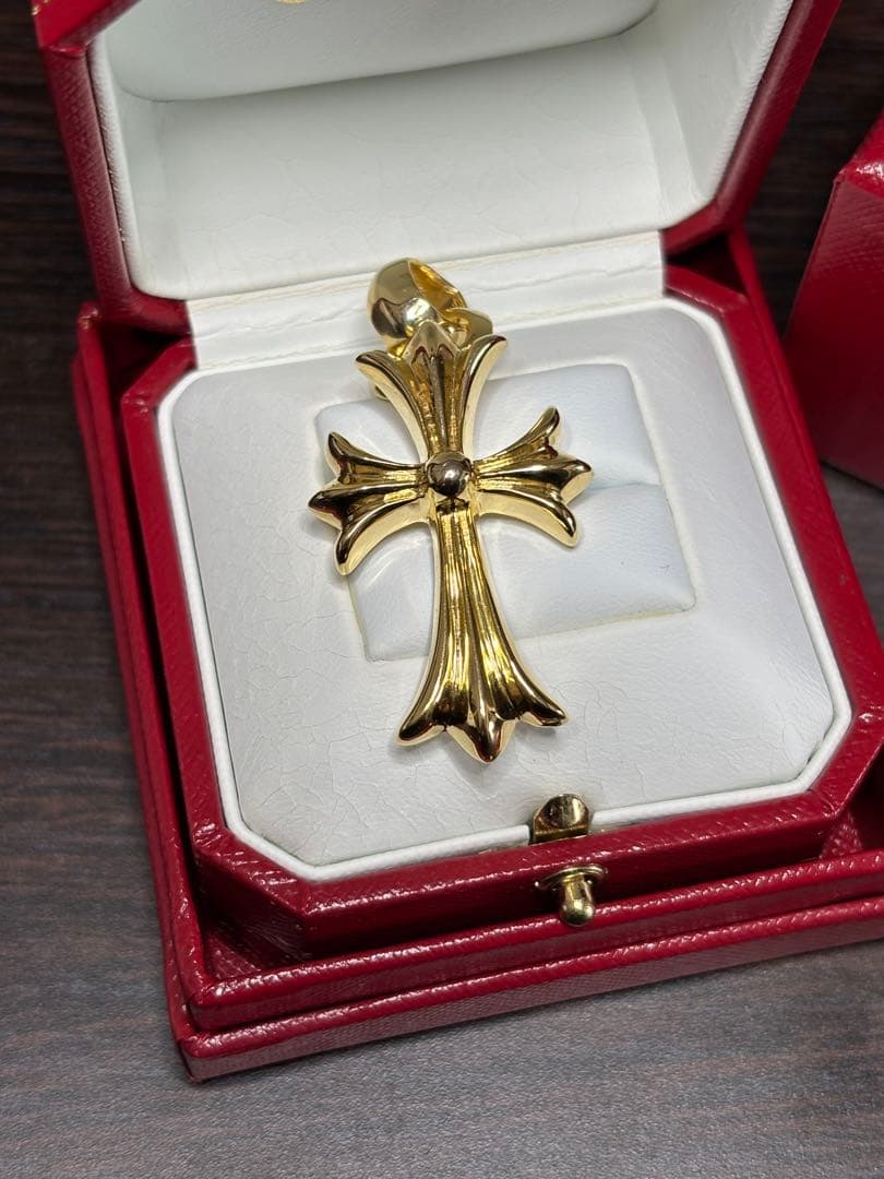 クロムハーツ/CHクロス ペンダント with ベイル/22K