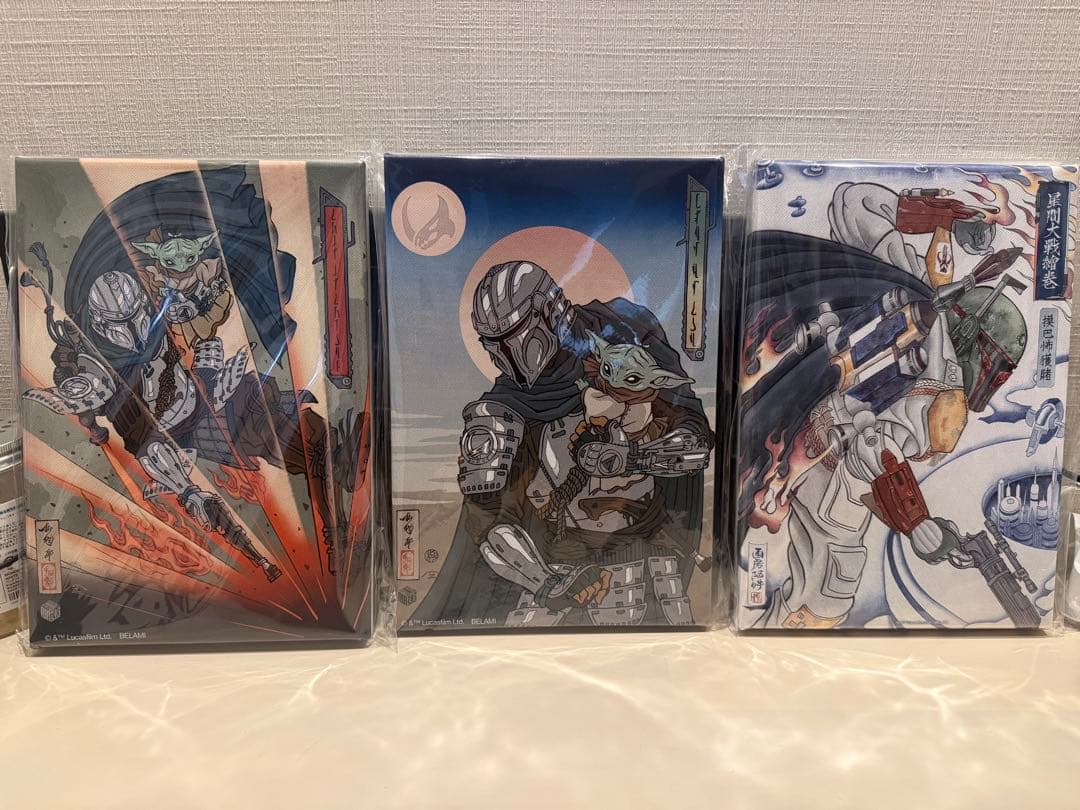 【新品／未開封】　スターウォーズ　キャンパスアート3点セット（マンダロリアン）