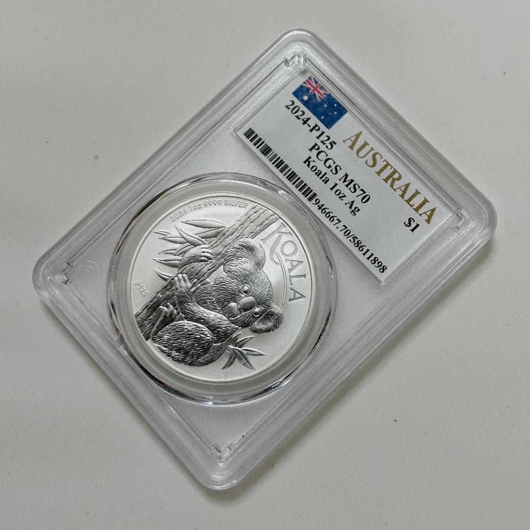 2024年 オーストラリア　コアラ PCGS MS70 1$1oz