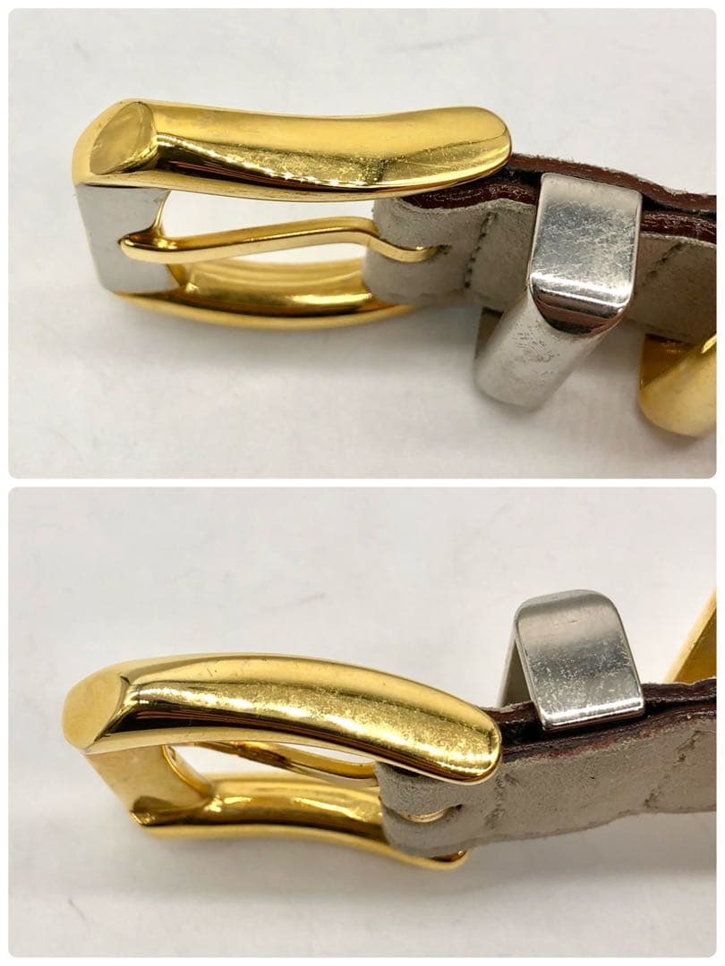 美品】ヴェルサーチ ベルト メデューサ スウェード ベージュ ゴールド