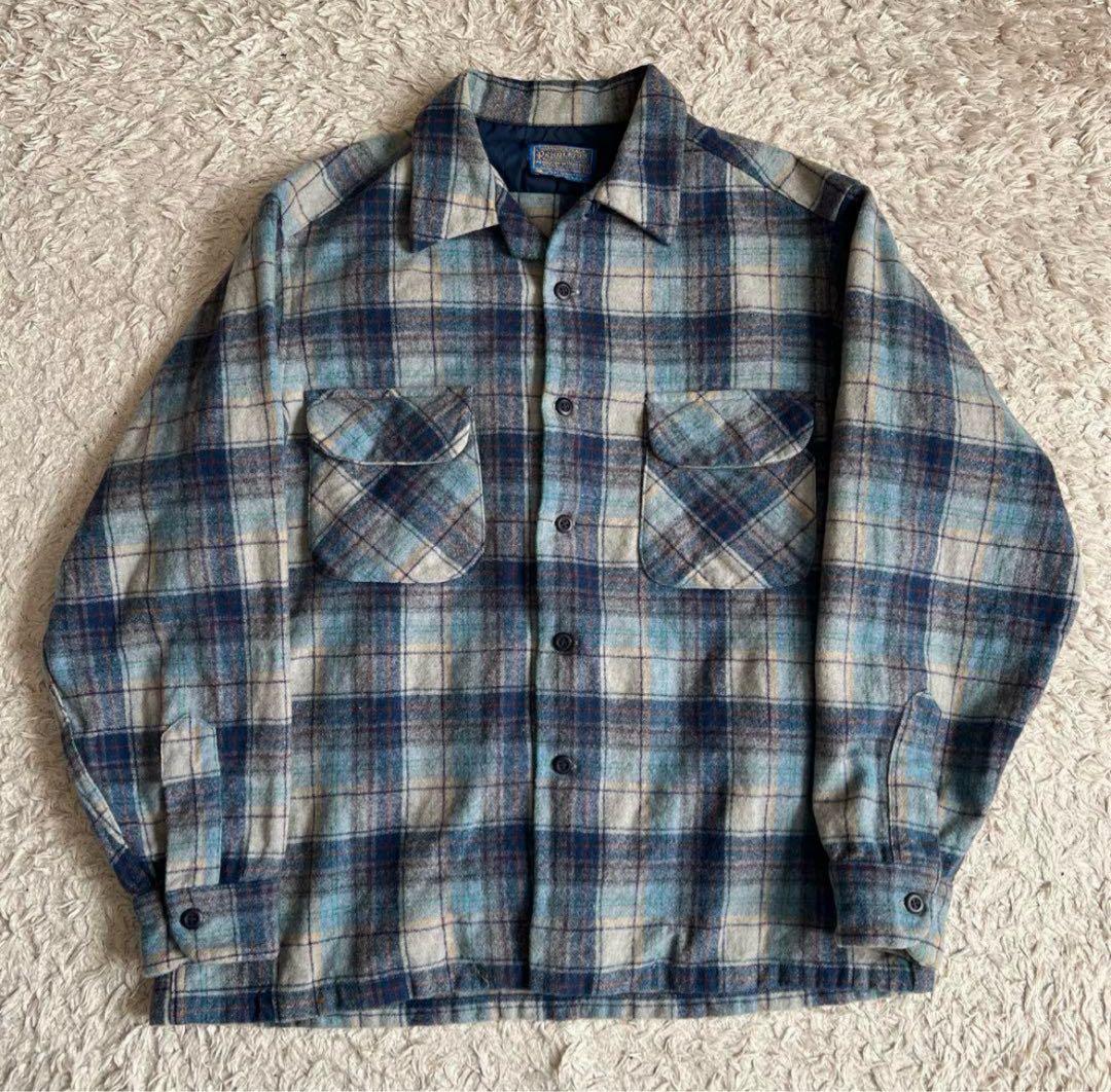 70's/ペンドルトン/USA製/ウールチェック/ボードシャツ - メルカリ