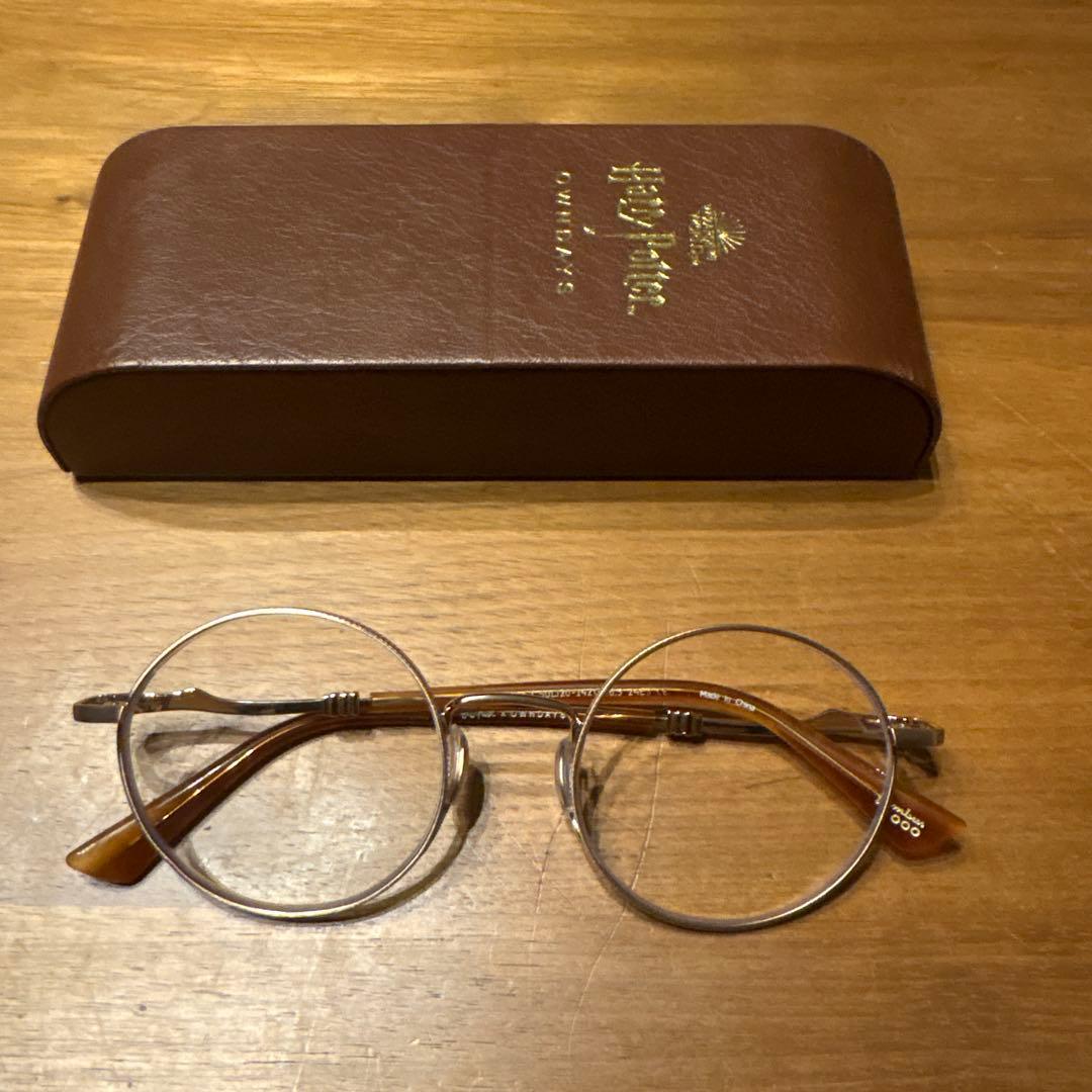 オンデーズ　ハリーポッターコラボメガネ　ニンバス2000　ゴールド