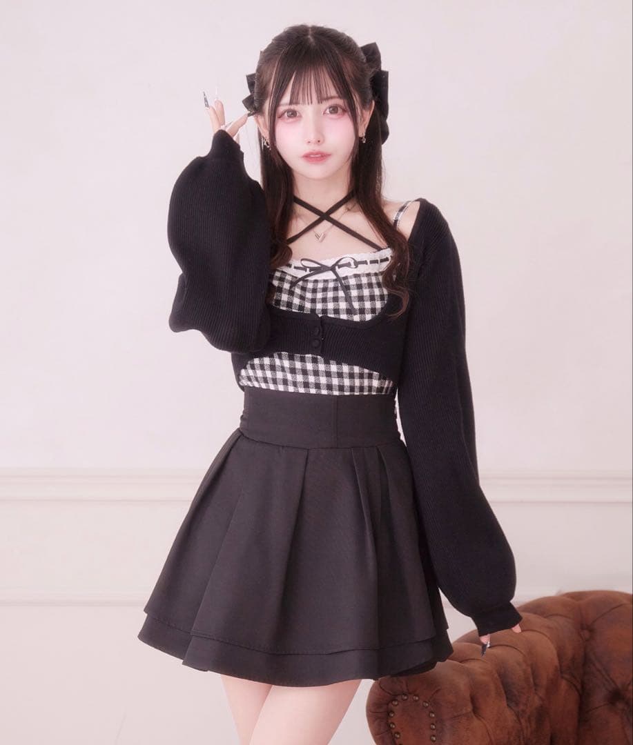 完売品✨️ハシゴレースアンサンブルニット Pal elfy