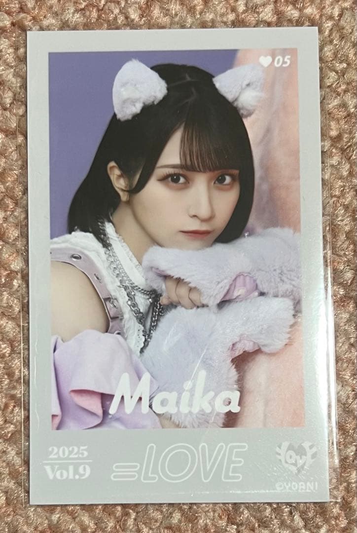 イコラブ ＝LOVE 佐々木舞香　ミニフォトカード vol.9 レア 猫衣装