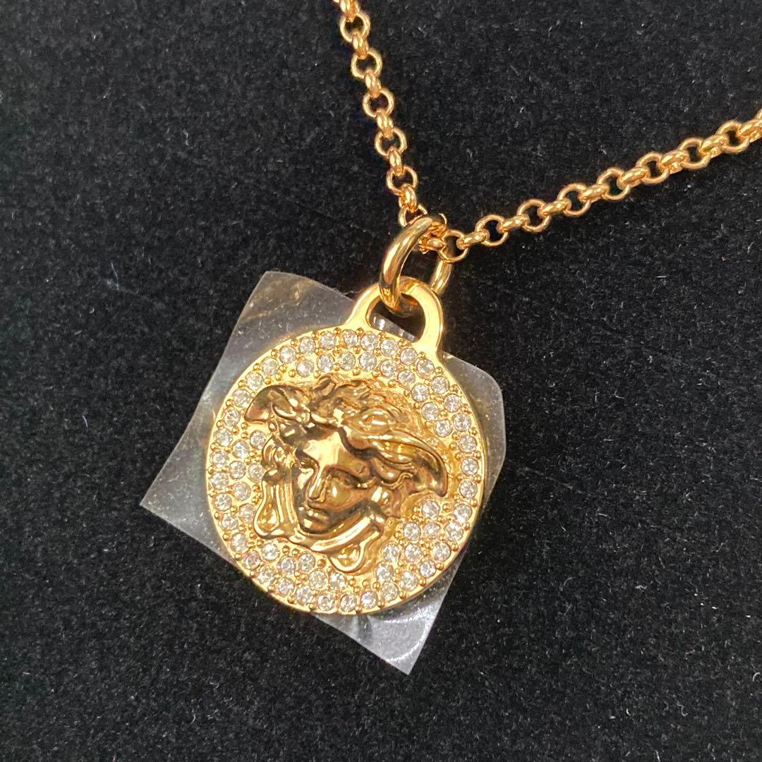 ヴェルサーチ ネックレス ビジュー メデューサ ゴールド メンズ