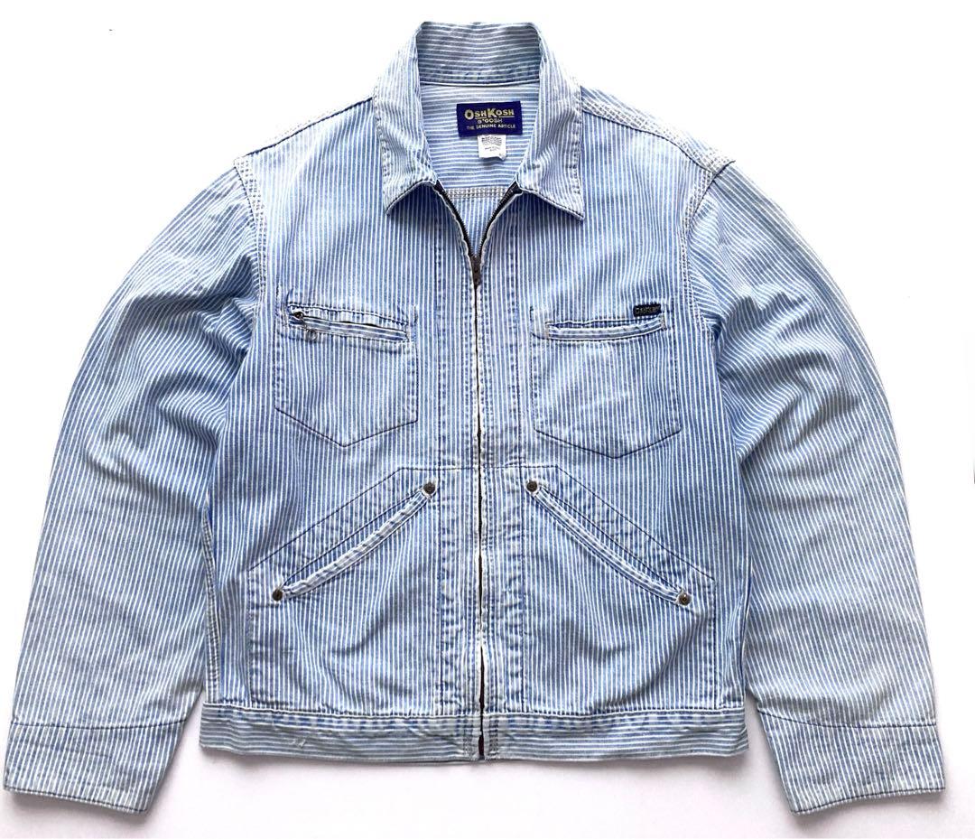 80s USA製 OSHKOSH ヒッコリー　ストライプ　ワークジャケット