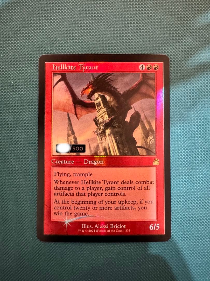 ヘルカイトの暴君/hellkite Tyrant ダブルレインボウ　シリアル ヘルカイトの暴君/Hellkite Tyrant (RVR)【拡張アート版】 - ジョニー