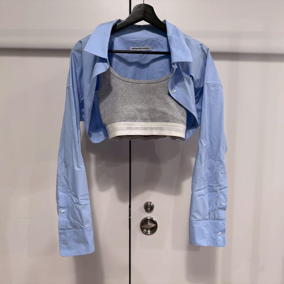 ALEXANDER WANG.Tタンクトップドッキングロングスリーブシャツ