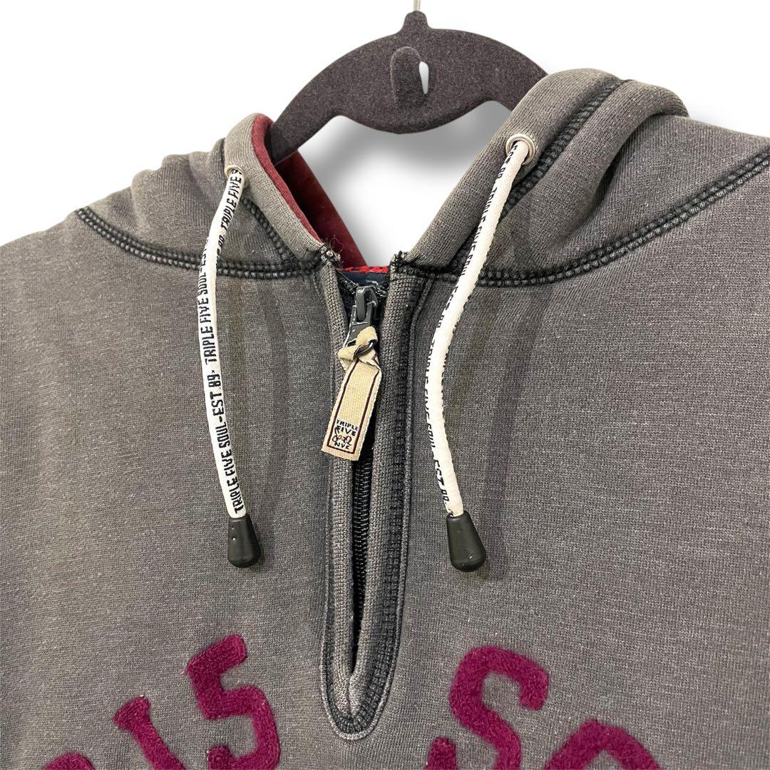 トリプルファイブソウル NY 555SOUL ハーフジップパーカー 90s - メルカリ