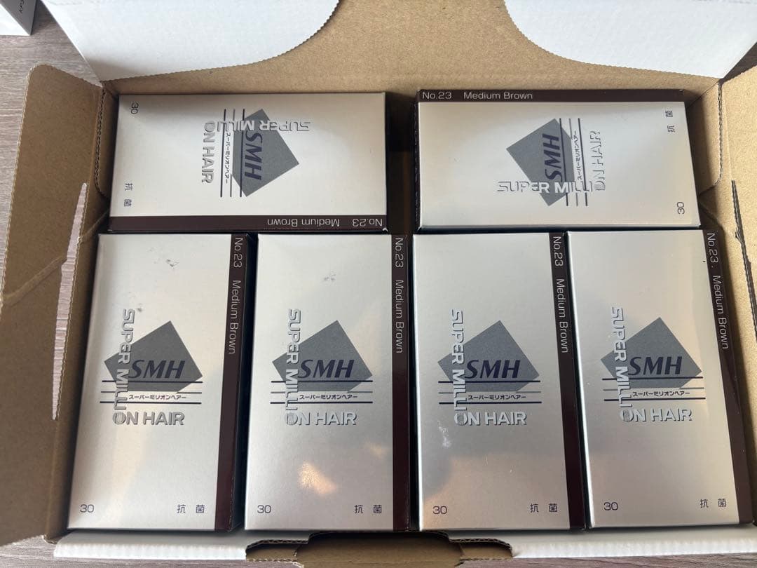 【新品未開封】スーパーミリオンヘア ミディアムブラウン 30g 6本セット