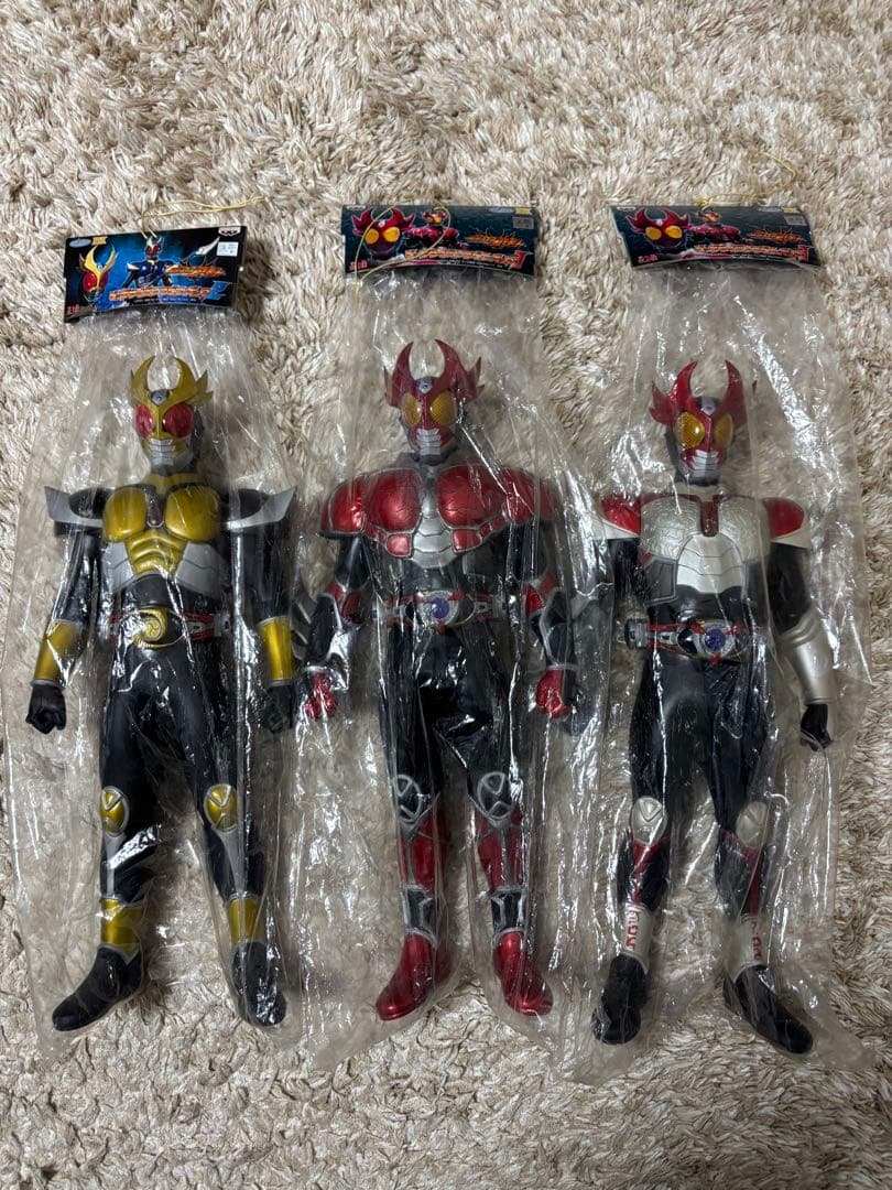バンプレスト ビッグサイズソフビフィギュア 仮面ライダーアギト 3種　約40cm BANPRESTO - 仮面ライダービッグサイズソフビフィギュアBP非売品