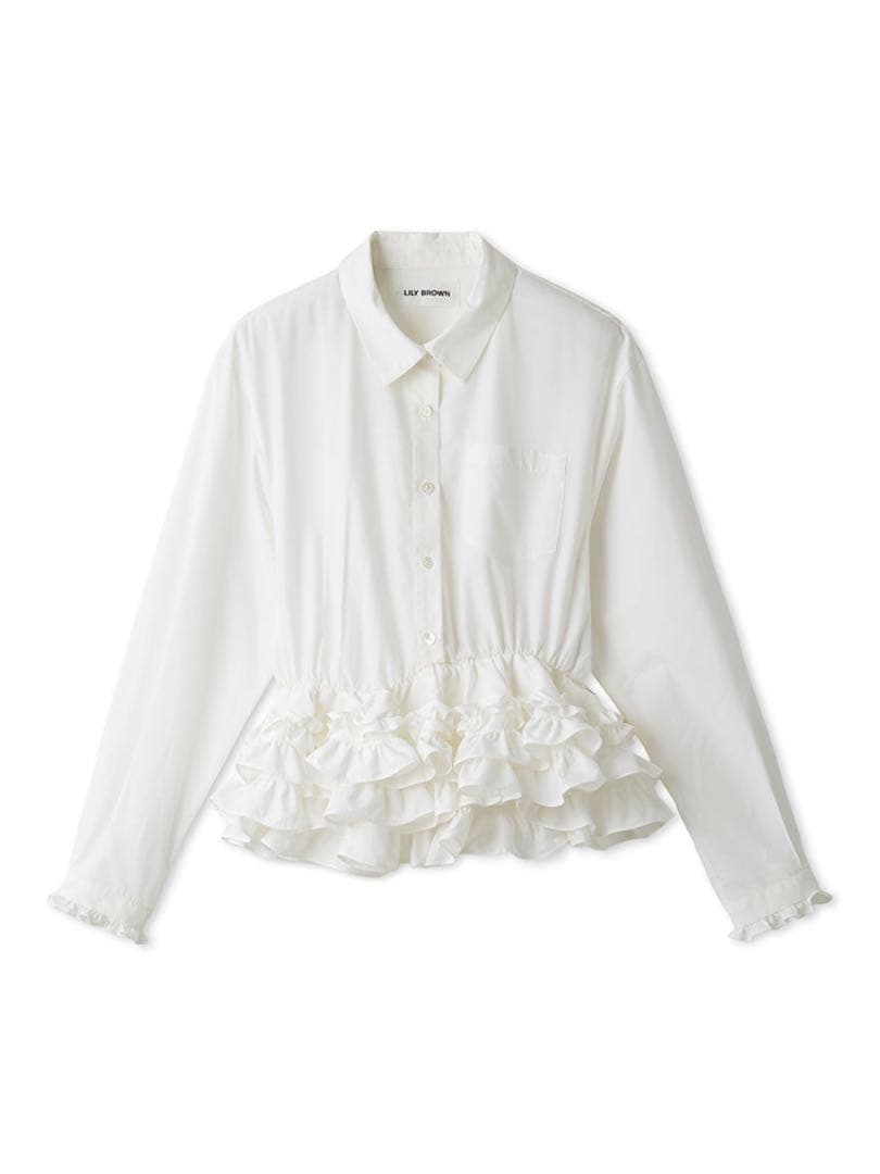 LILY BROWN ホイップフリルヘムブラウス