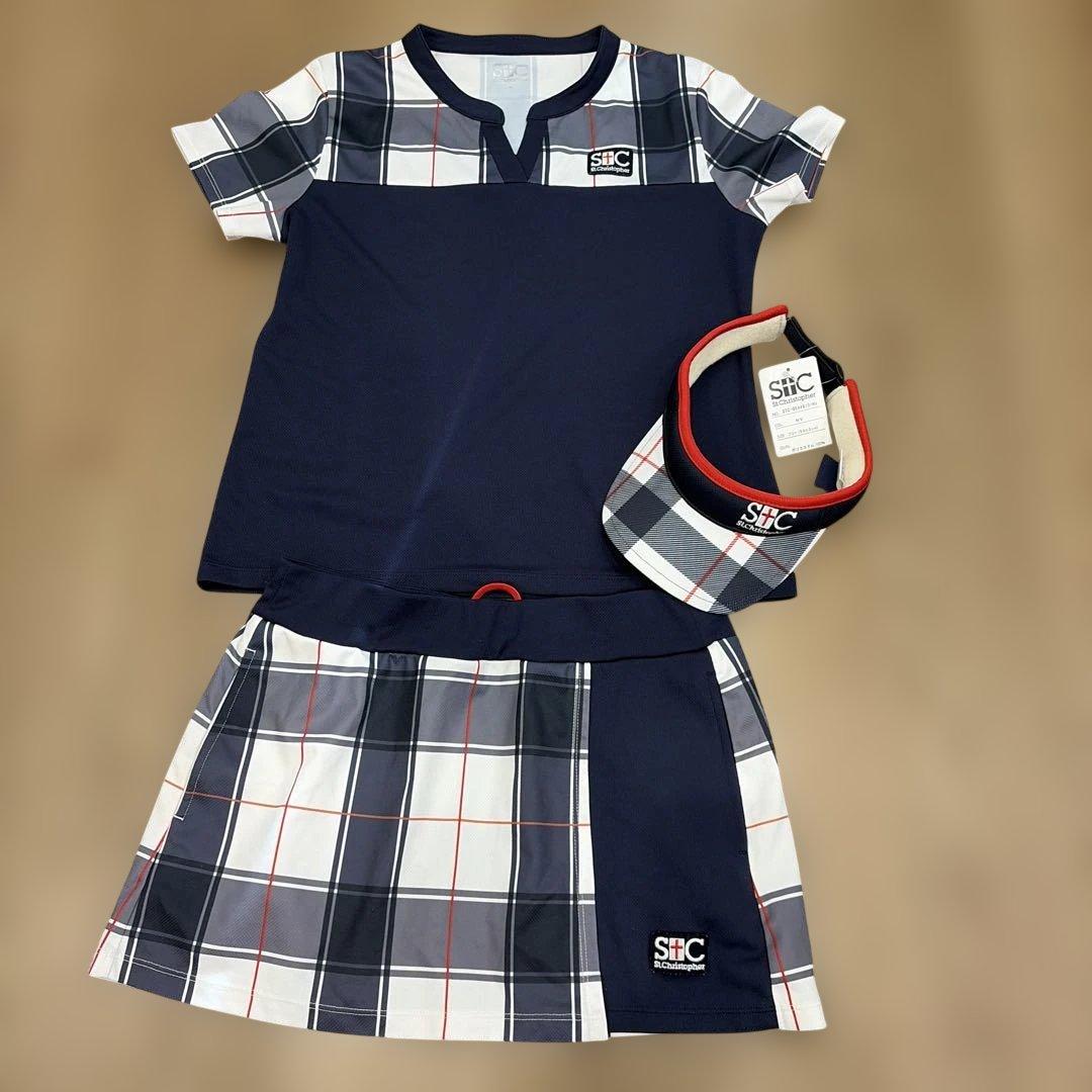 セントクリストファー　テニスウェア セットアップ　L スコートサンバイザー St.Christopher（セントクリストファー） 【PayPay祭☆P3倍】セント