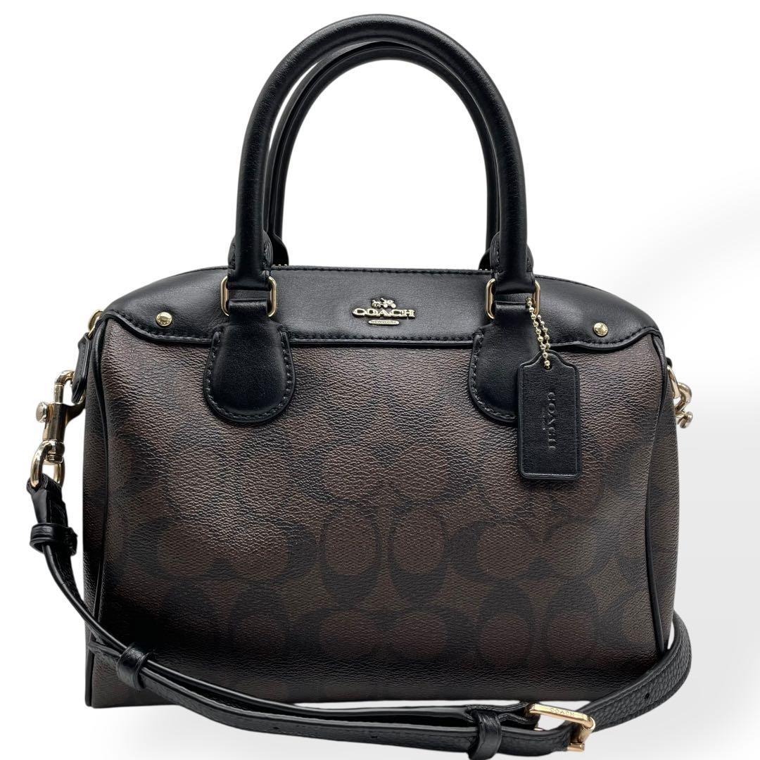 極美品　COACH F58312 2WAY ミニボストン ショルダーバッグ