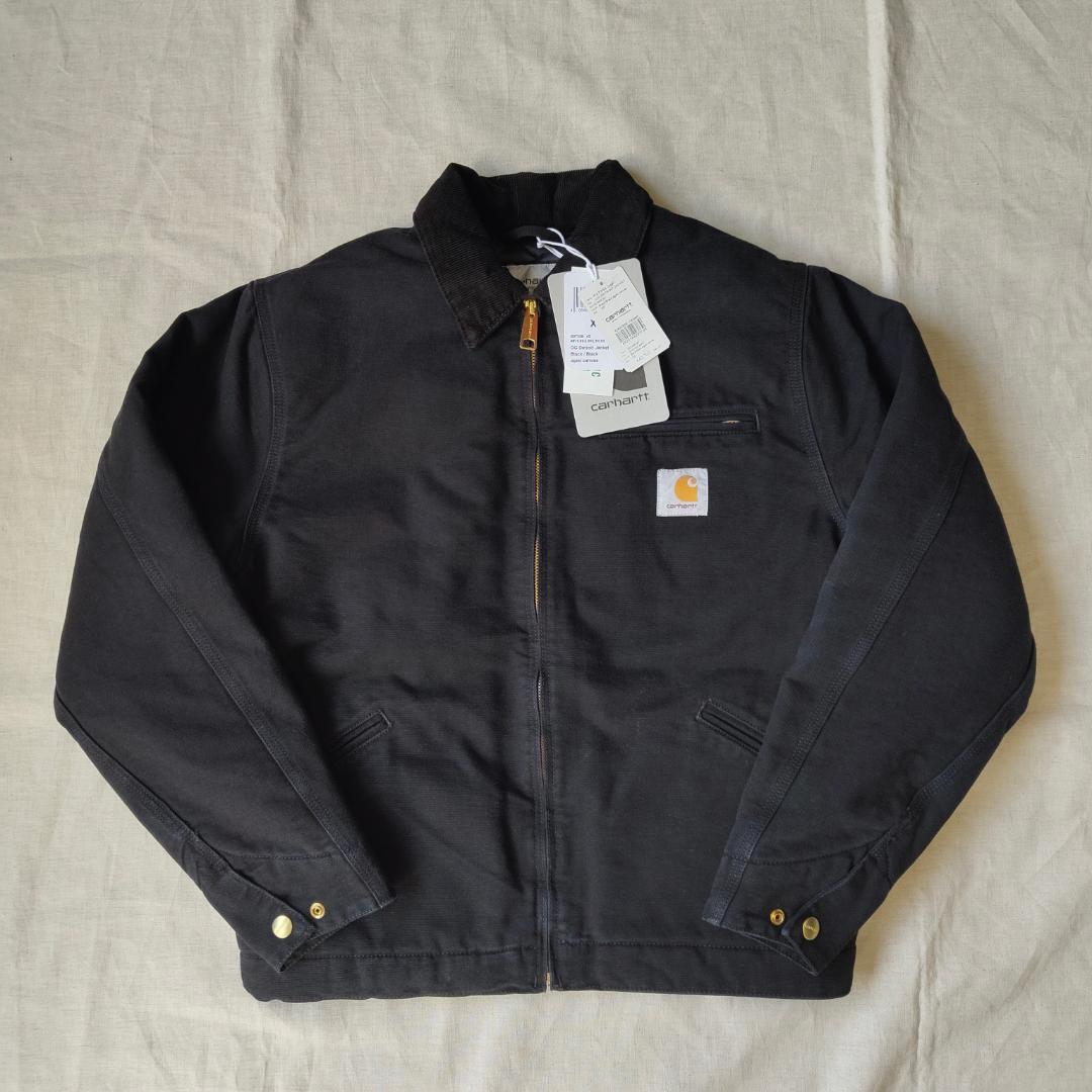 未使用 カーハート OGデトロイトジャケット ブラック エイジドキャンバス XS Carhartt WIP カーハートダブリューアイピー アウター メンズ