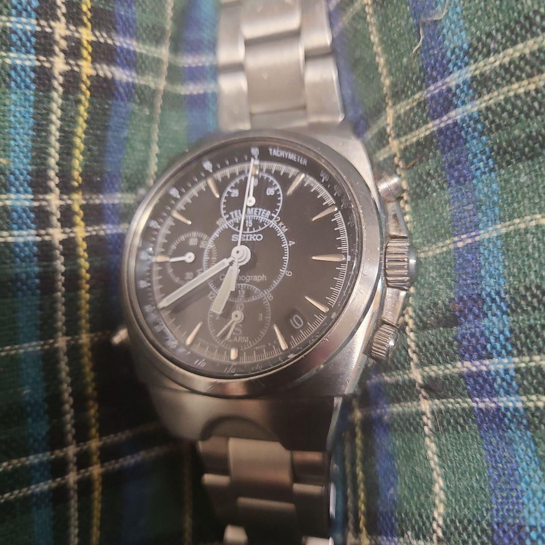 SEIKO SUS 7T32 稼動 クロノグラフ& アラーム