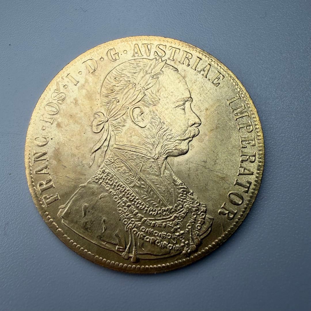 古銭　1893 オーストリア帝国　フランツ・ヨーゼフ1世 オーストリア フランツヨーゼフ1世 4ダカット金貨、激動の時代を生き