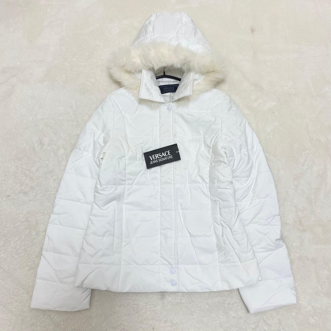新品✨VERSACE JEANS SIGNATURE 中綿コート ファー