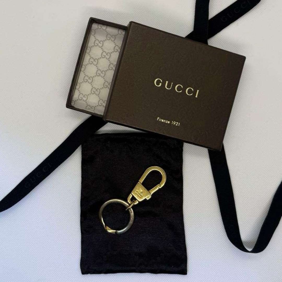 GUCCI グッチ キーホルダー カラビナ キーリング バッグチャーム 箱 付属