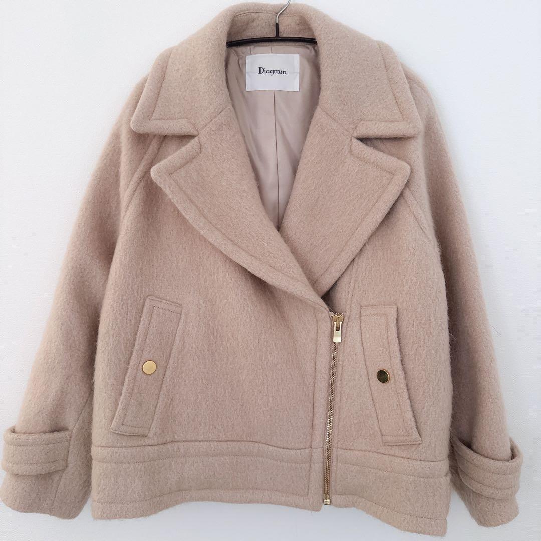 Diagram ダイアグラム シャギーライダースコート 36