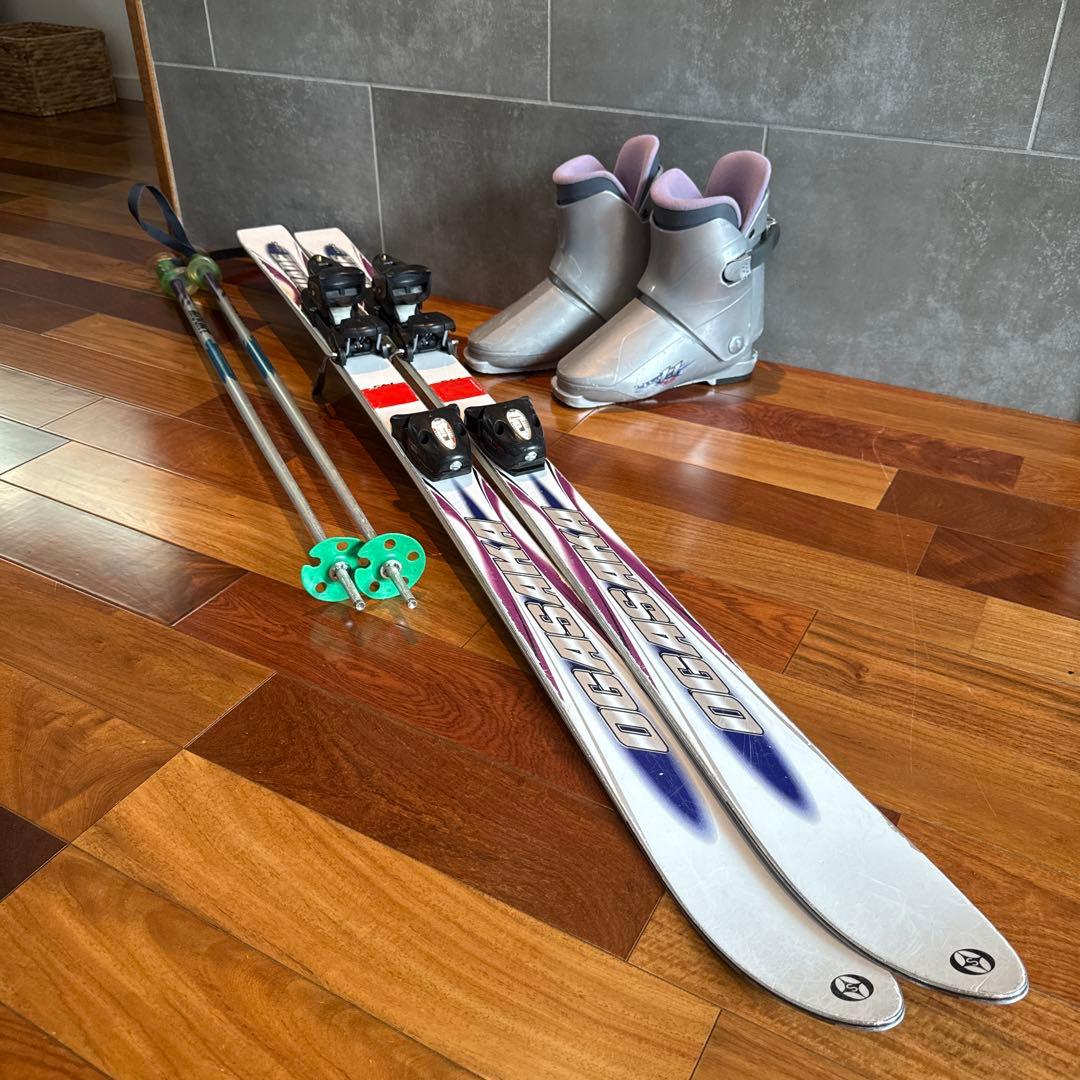 ★メンテナンス済　初心者向け大人スキーセット　板145cm ブーツ25cm