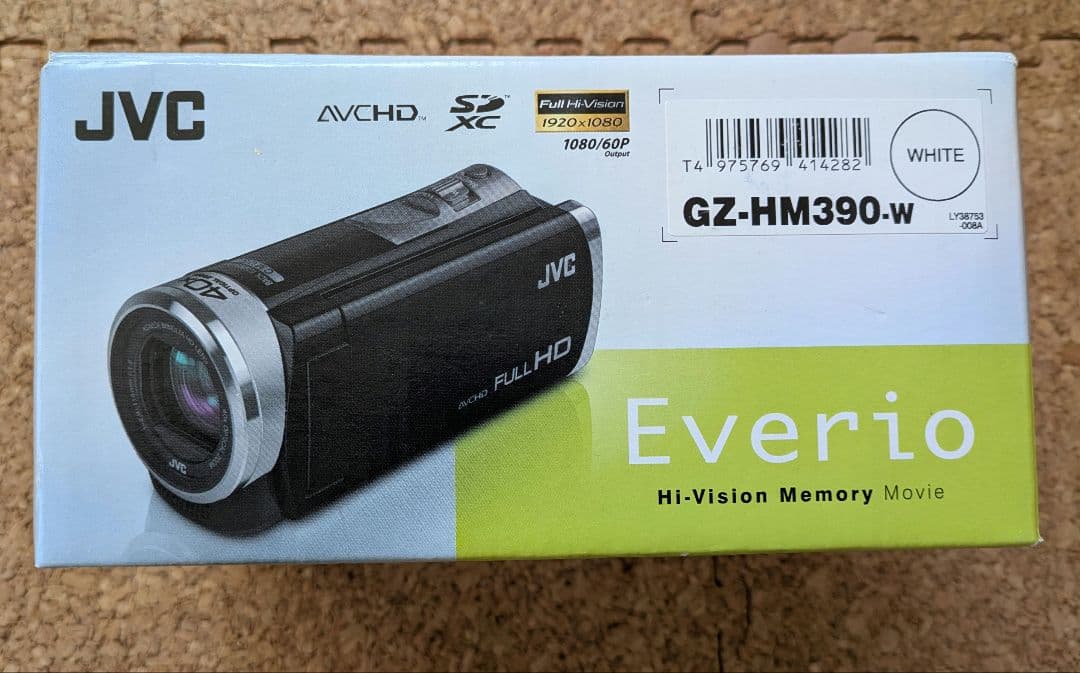 未使用 JVC Everio GZ-HM390-W ハイビジョンメモリームービー