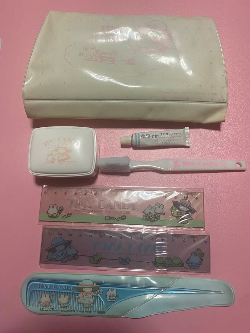 タイニーキャンディー　洗面セット　クシ　定規2本