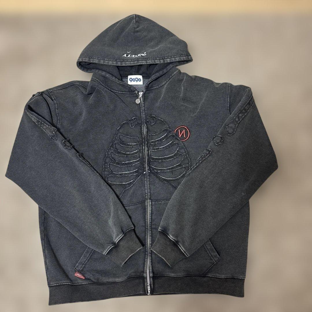 9090 bone zip hoodie Lサイズ