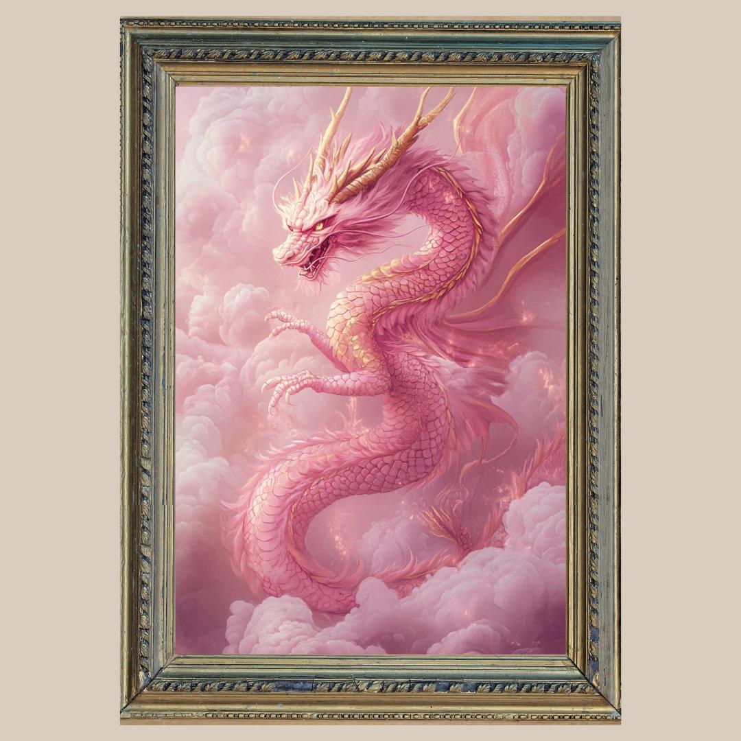 縁結び✨桃龍・ピンクドラゴン✨No.21【開運•風水•絵画風•ヒーリング