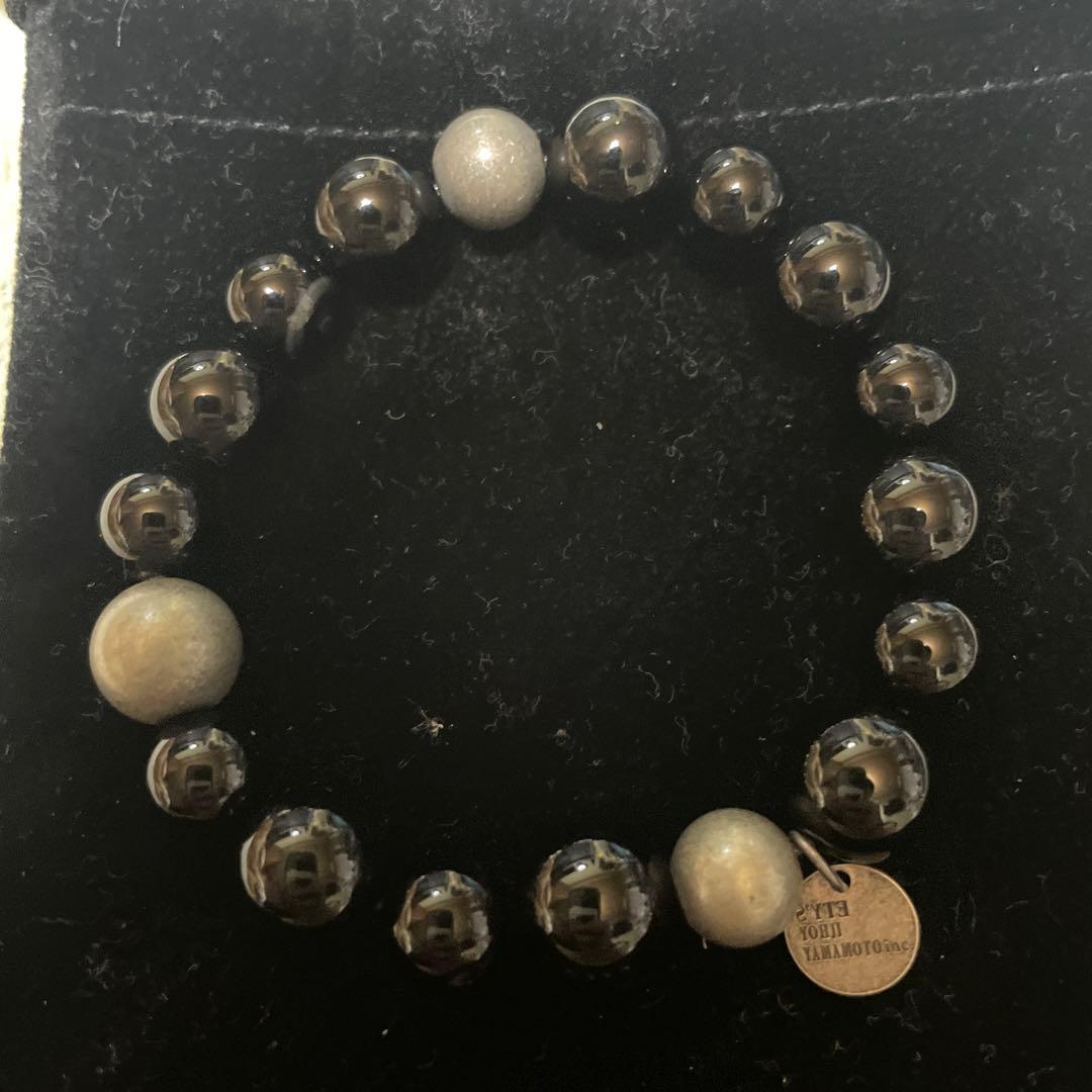1回使用 ヨウジヤマモト ブレスレット オニキス 数珠 石 - メルカリ