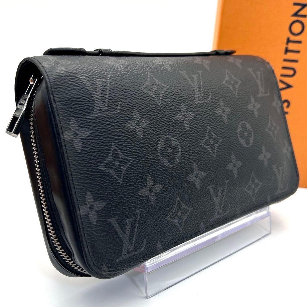 【美品】ルイヴィトン エクリプス ジッピーXL 長財布 クラッチ メンズ 大容量