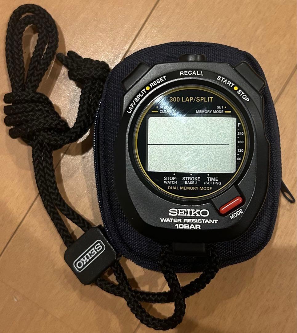 SEIKO ストップウォッチ　スイミングマスター　ケース付き SEIKOストップウォッチ スイミングマスター セイコー ケース - メルカリ