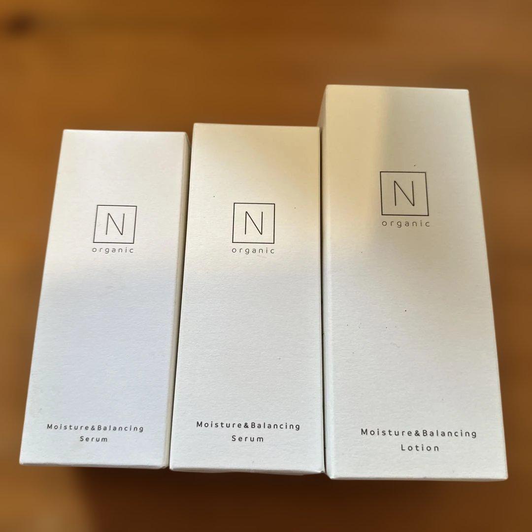 【新品】Nオーガニックモイスチュアバランシング ローション& セラム3本セット