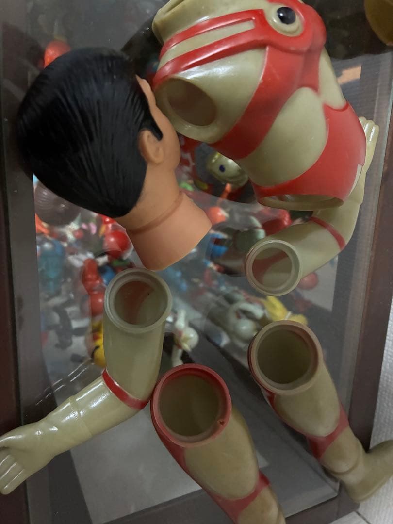 当時物 ウルトラマンエースA 面取れ マスク取れ ソフビ マルサン