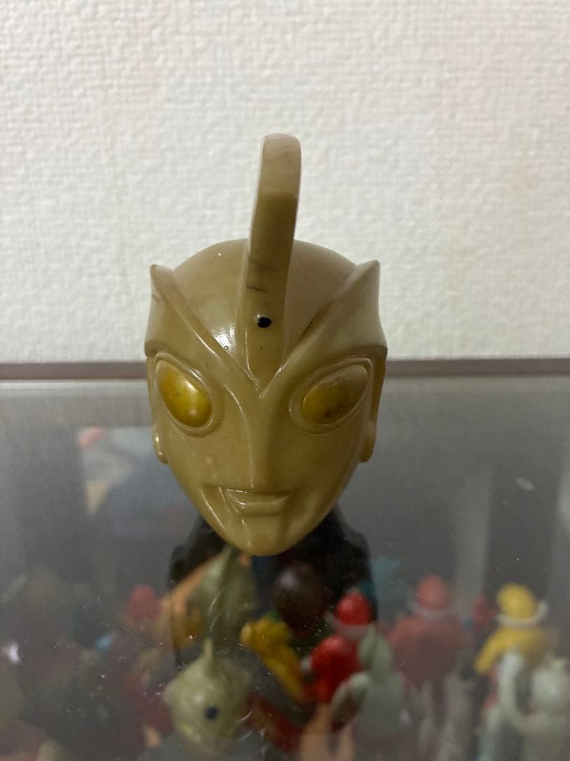 当時物 ウルトラマンエースA 面取れ マスク取れ ソフビ マルサン