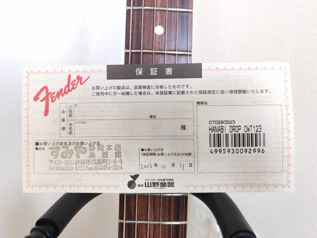 Fender Stratocaster HANABI 手描き 300のうちの1個 - メルカリ