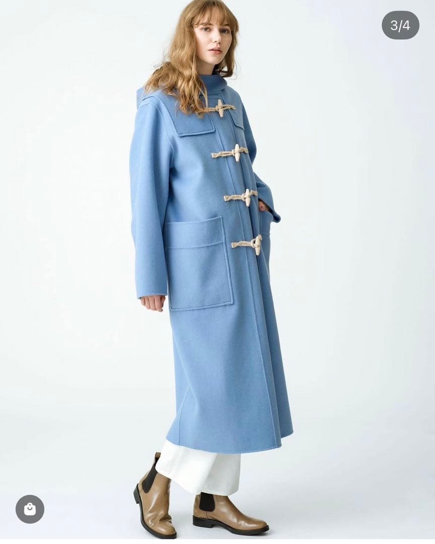 【美品】ロンハーマン　ダッフルコート スカイブルー S サイズ