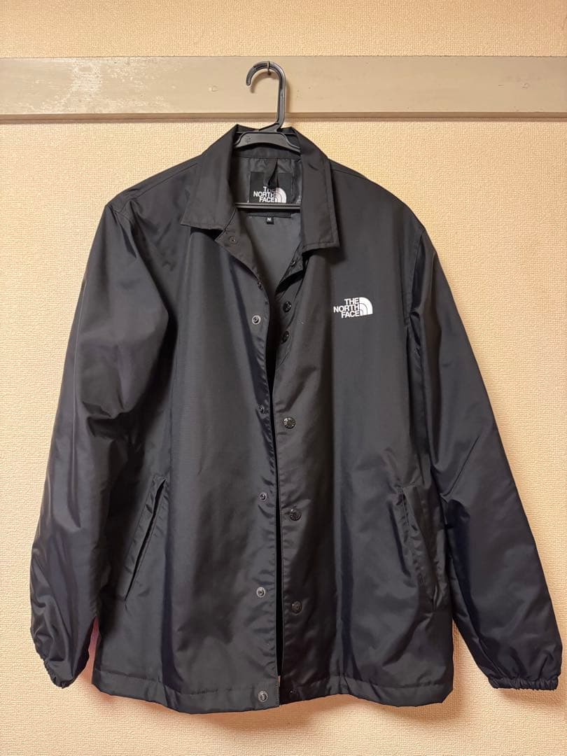 【美品・M】THE NORTH FACE ブラックナイロン コーチジャケット