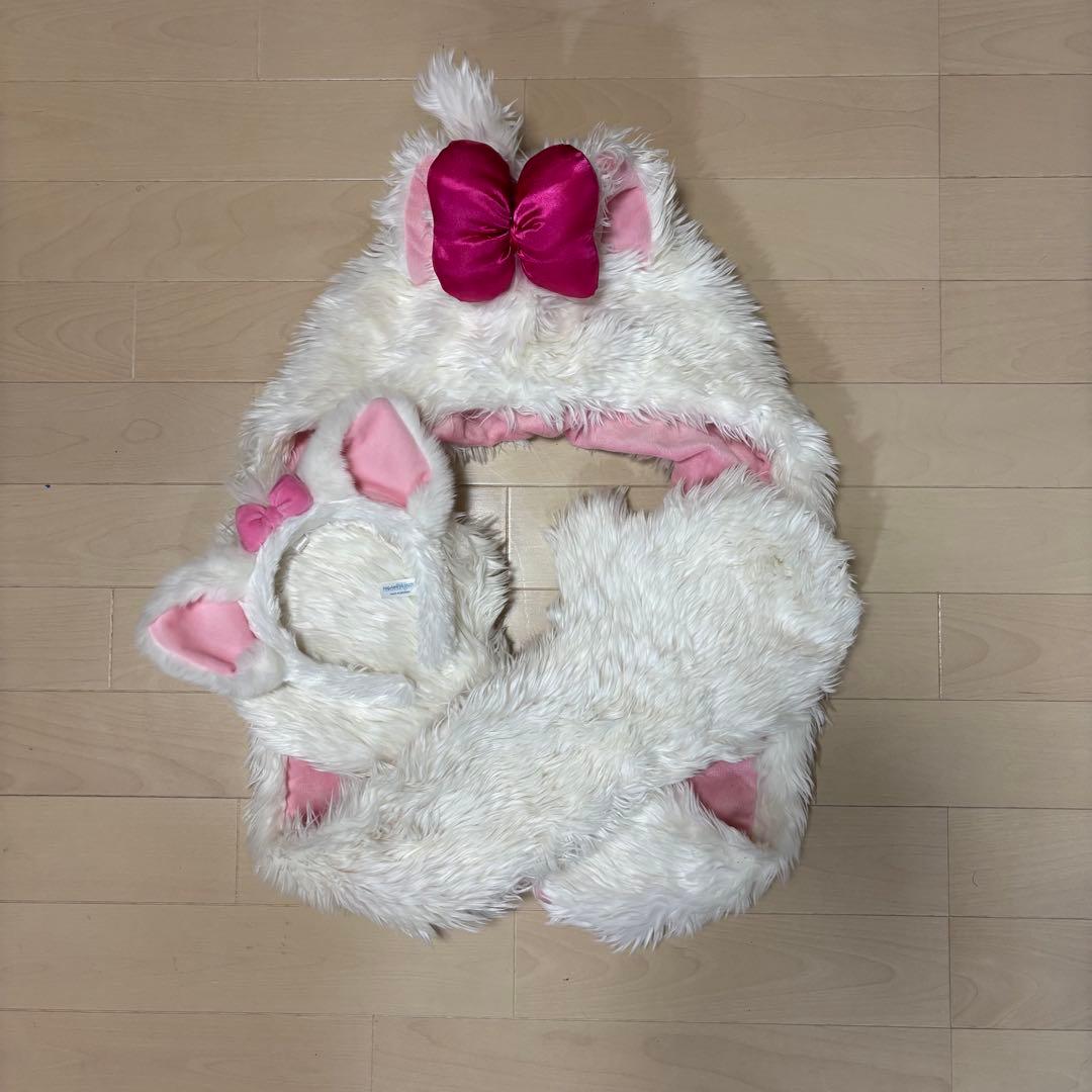 ディズニー マリーちゃんマフラーキャップ・カチューシャ2点セット