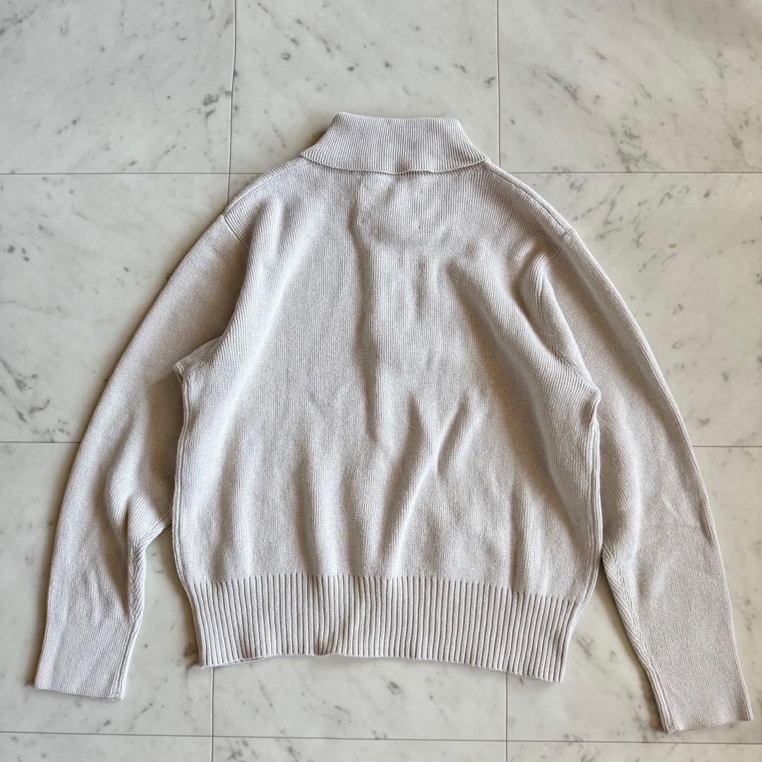 マーガレットハウエル 洗える コットンニット ハーフジップ プル